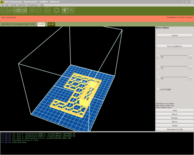 DJI Phantom 2 Vision+ Cam-Guard und GPS-Holder mit OpenSCAD